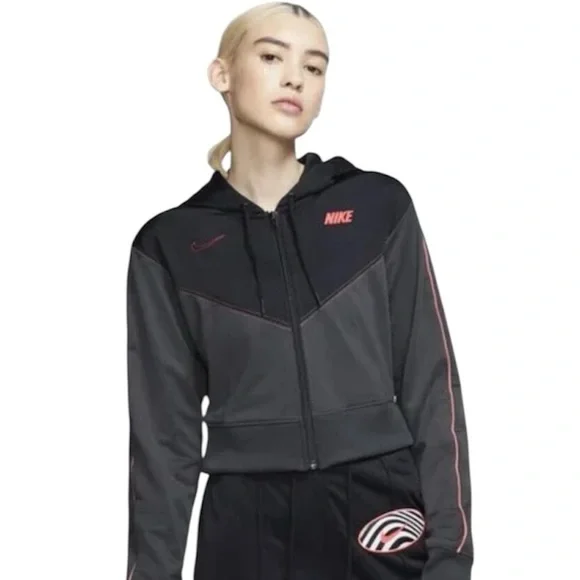 Nike Women NWOT Sportswear Heritage Air Max Full Zip Crop Jacket Size Small NEW - Picture 1 of 13